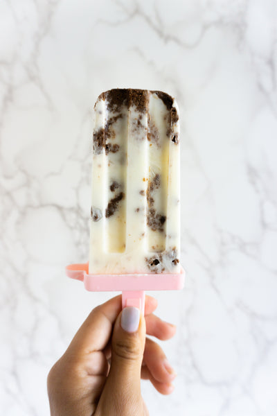 Vanilla & Fudge Brownie Popsicles